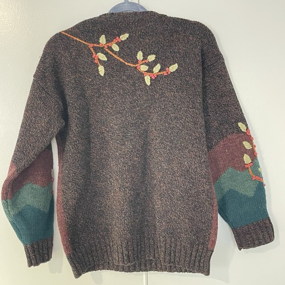Vintage 1988 Susan Bristol Woodland Deer Wool sweater size 36 grandma core - Picture 9 of 13